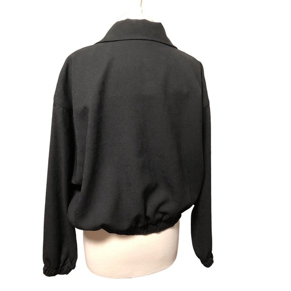 Hanasport black vintage zip front jacket with pockets Xl - Picture 6 of 6